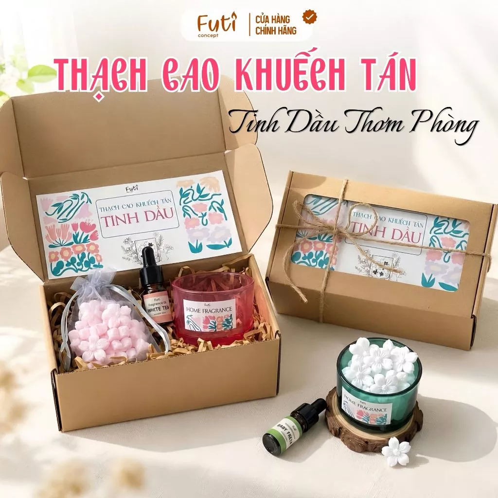 Hộp Quà Thạch Cao Khuếch Tán Tinh Dầu Thơm Phòng, Đá Thơm Trang Trí Phòng