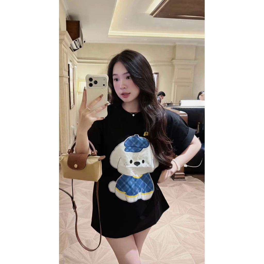Áo Thun Nam Nữ GẤU BEAR SỌC CARO Form Rộng Tay Ngắn Vải Cotton 2 Chiều Đẹp Cao Cấp Hottrend