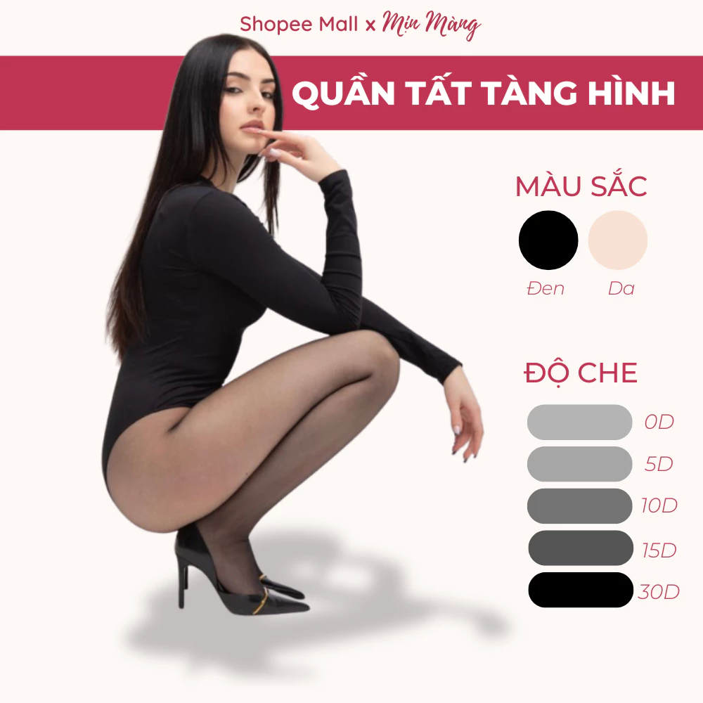 Quần Tất Che Khuyết Điểm MỊN MÀNG VIỆT NAM 0D/5D/10D/15D/30D Tàng Hình Thon Chân Chất Liệu Tơ Lụa
