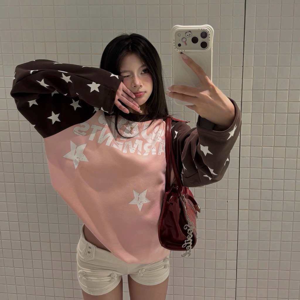 LONGSLEEVE JAYSTAR ⭑.ᐟ BOXY - Áo Thun Tay dài Raglan cổ tròn form rộng nam nữ…