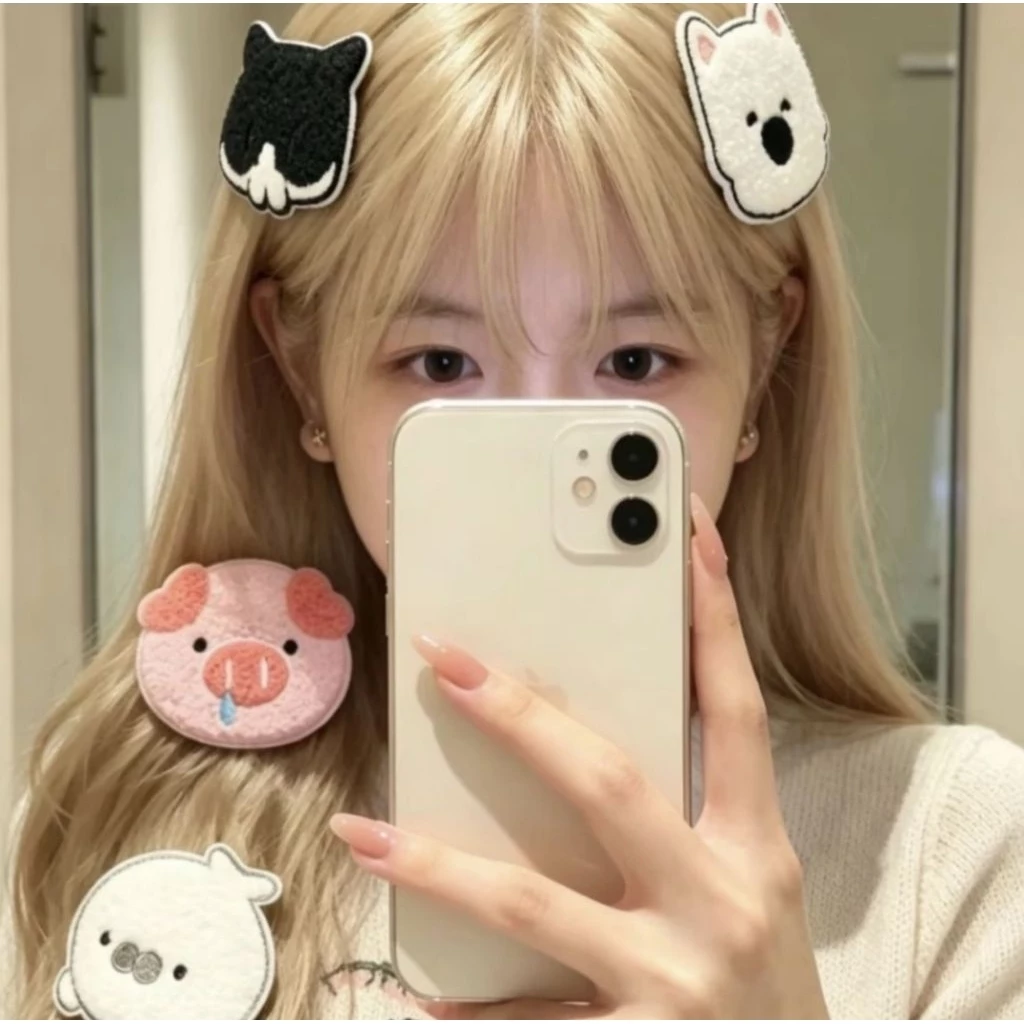 Miếng Dán Tóc Cute, Dán Mái, Giữ Tóc Gọn Gàng Xinh Xắn, băng đô dán tóc, cài tóc vải