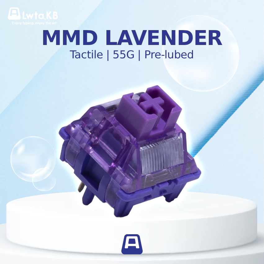 MMD Lavender Purple | Switch MMD Lavender Tactile | 55G | 5 Pin dùng cho bàn phím