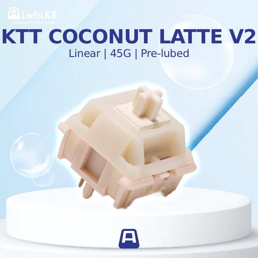 KTT Coconut Latte | Switch Coconut Latte Linear | 45G | 5 Pin dùng cho bàn phím cơ