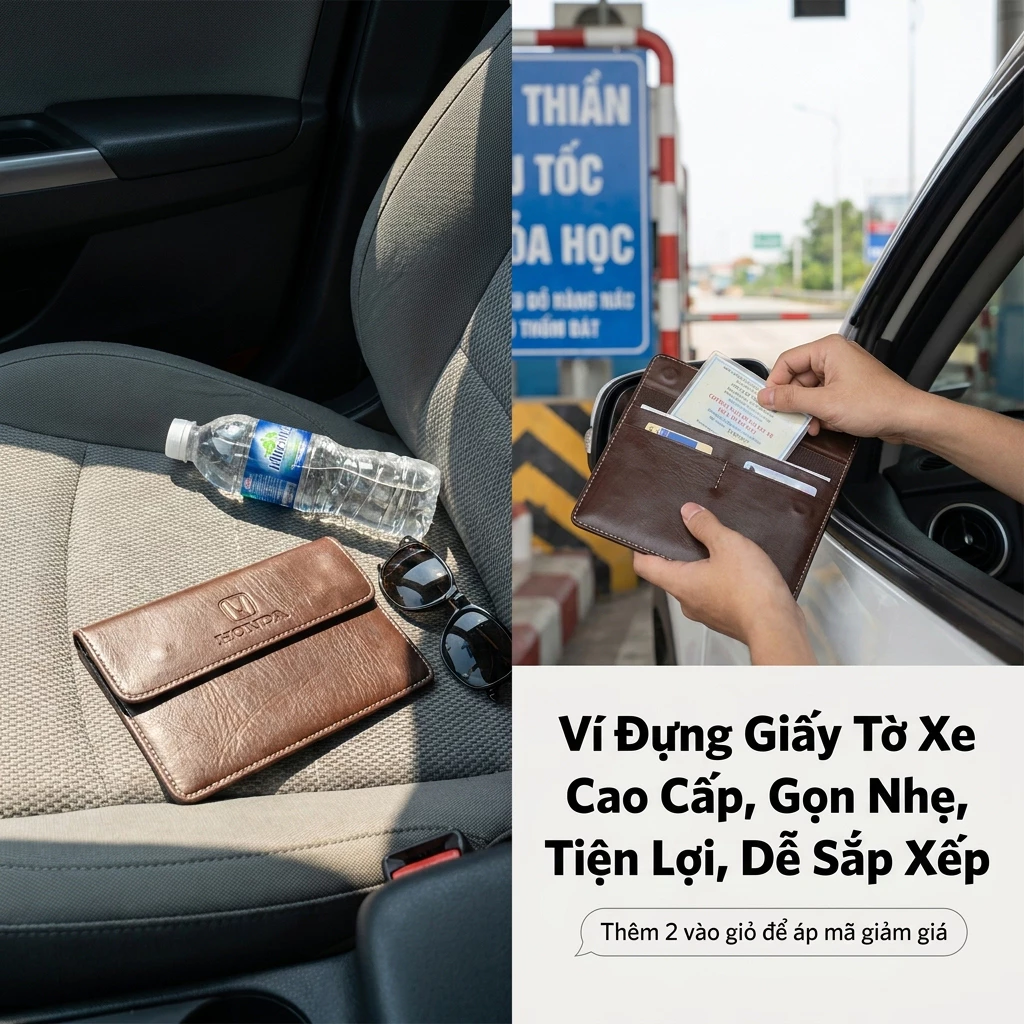 Bao Ví Đựng Giấy Tờ Xe Hơi Thiết Kế Gọn Nhẹ Phù Hợp Nhiều Loại Xe
