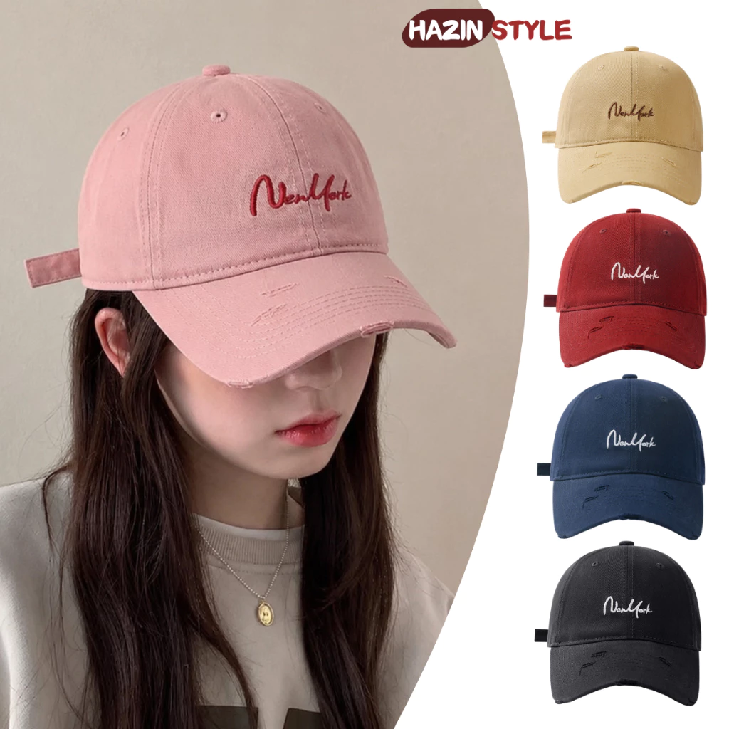 Mũ Lưỡi Trai Nam Nữ Cotton Cao Cấp, Vintage Thêu Chữ New York Form Đẹp, Che Nắng Thời Trang Hàn Quốc