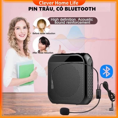 Loa còi giáo viên mini loa micro đầu đeo tai chống ồn pin bền dùng giảng bài…