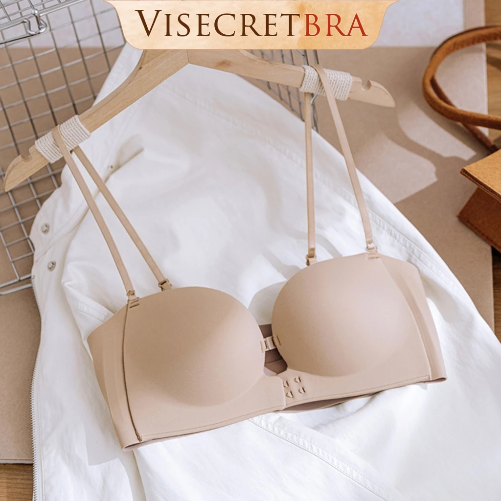 KOC - 250954 -- VISECRETBRA Áo Bra Áo Áo Ngực Nữ Su Đúc Cài Trước Dây Vai Tháo Rời Mút Dày Vừa Gom Quả Mặc Áo Không Dây