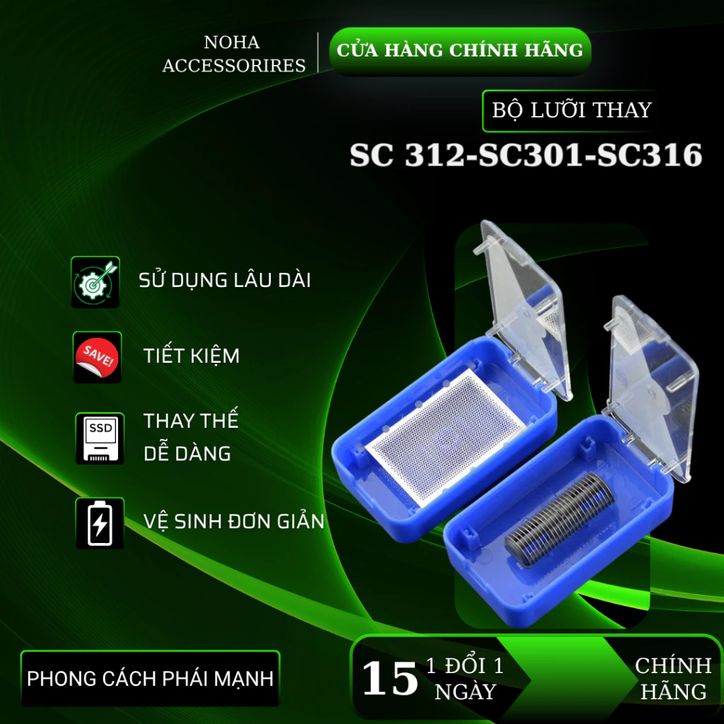 Bộ Lưỡi Dao + Lưới Bảo Vệ Máy Cạo Râu YANDOU