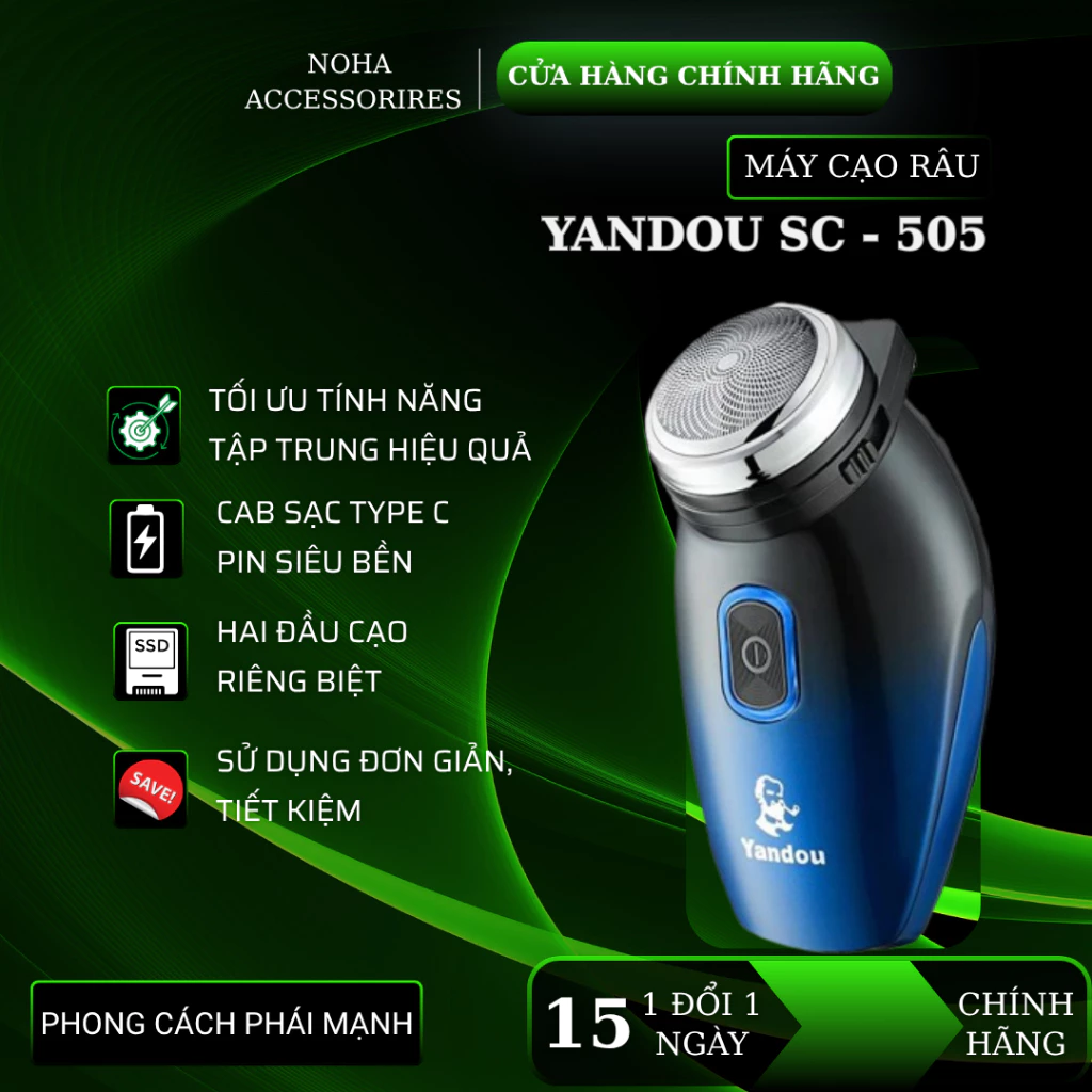 Máy Cạo Râu YANDOU Phiên Bản Mới Sạc Nhanh SC505