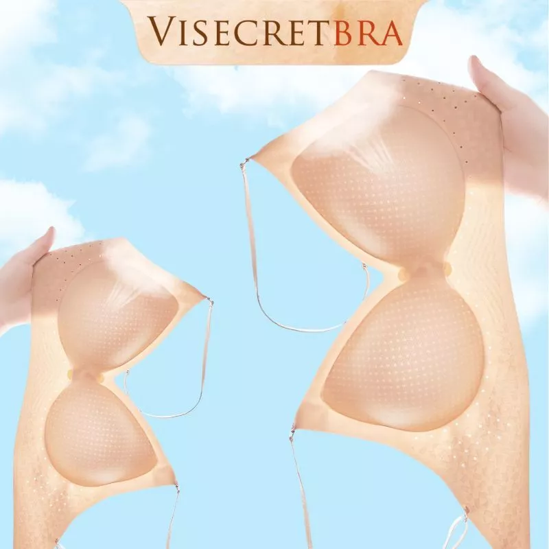 KOC - 260350 Visecret Bra Áo Lót Áo Ngực Bra Nữ Đa Năng Mặc 3 Kiểu - Chất Su Thoáng Mát - Mút Đệm Cố Định - Bảng Hở Lưng
