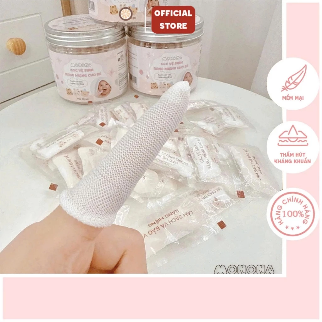 Gạc tưa lưỡi, rơ lưỡi Monona hộp 30 cái