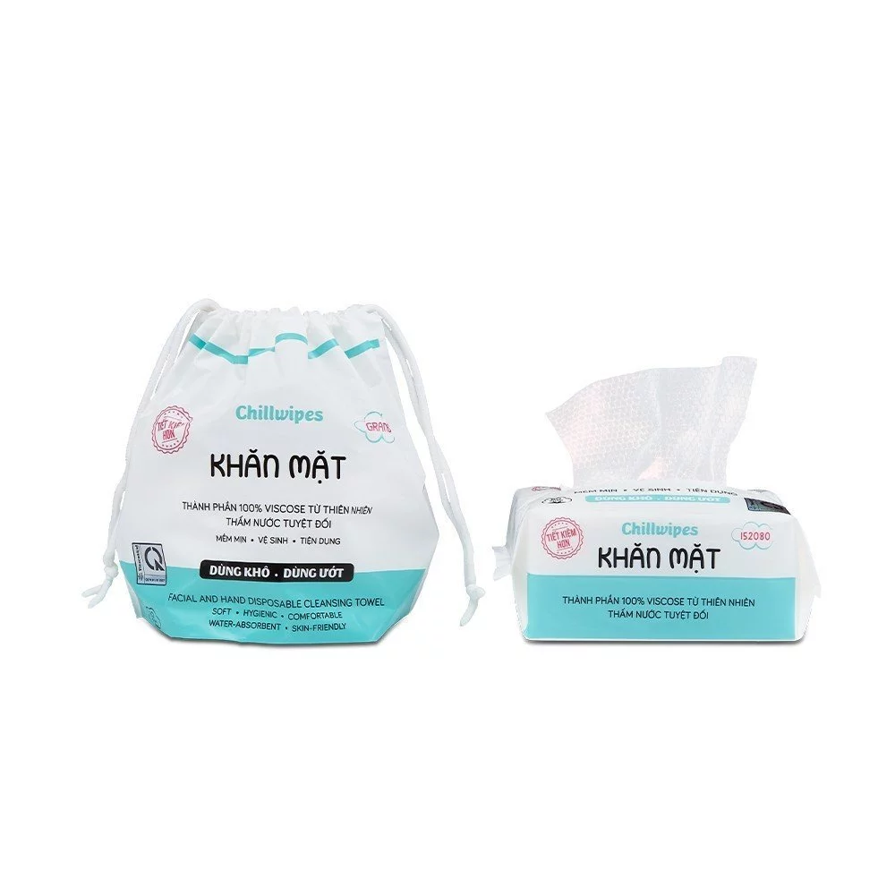 [SVIP] Khăn mặt khô Chillwipes dùng 1 lần lau khô, lau ướt - Giấy lau mặt dùng một lần