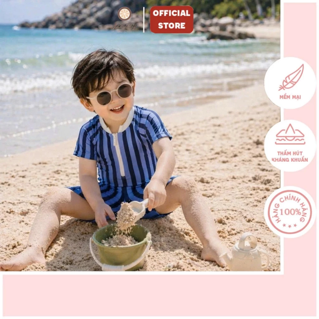 Đồ bơi bé trai Monona chính hãng size 6-14kg – Đồ bơi chống nắng UV, co giãn nhanh khô, form ôm chuẩn