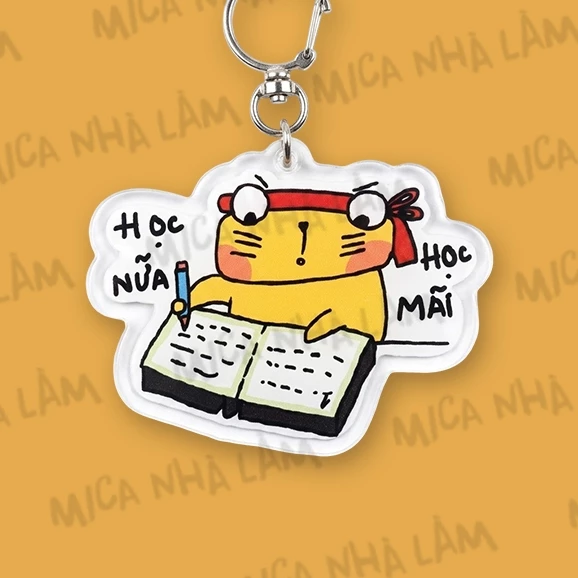 Móc khóa HỌC MÃI HỌC NỮA - quà tặng học sinh quà tặng tốt nghiệp - MICA NHÀ LÀM