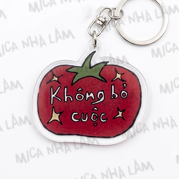 Móc khóa QUẢ CÀ CHUA - Không bỏ cuộc - Quà tặng bạn bè đồng nghiệp
