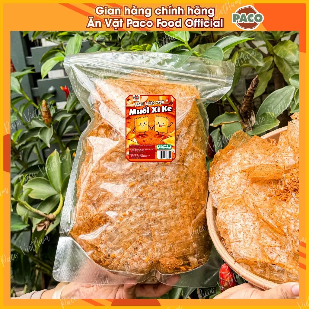 [TÚI LỚN 500g] bánh tráng trộn muối tỏi xì ke loại túi lớn family 500g dành cho đông người-trong dịp đi chơi ngày lễ