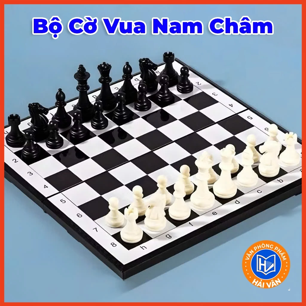 Bộ cờ vua nam châm cao cấp, bộ đồ chơi cờ vua quốc tế, thiết kế đơn giản tiện dụng, bàn cơ nam châm kiêm hộp đựng.