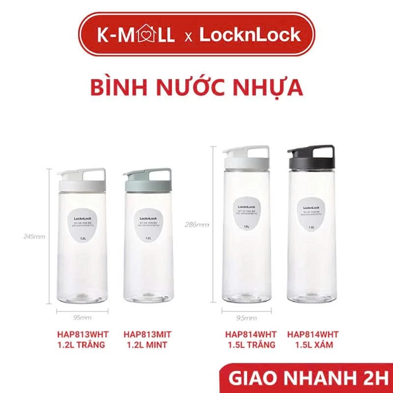 [SVIP] Bình đựng nước LocknLock HAP813 (1.2L) HAP814 (1.5L) HAP823 (1.2L) HAP824 ( 1.4L) - K-MALL