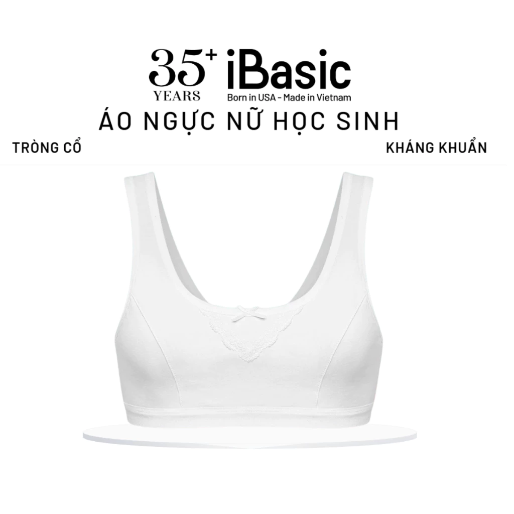 Áo ngực nữ học sinh iBasic tròng cổ với cotton USA kháng khuẩn BRAT003