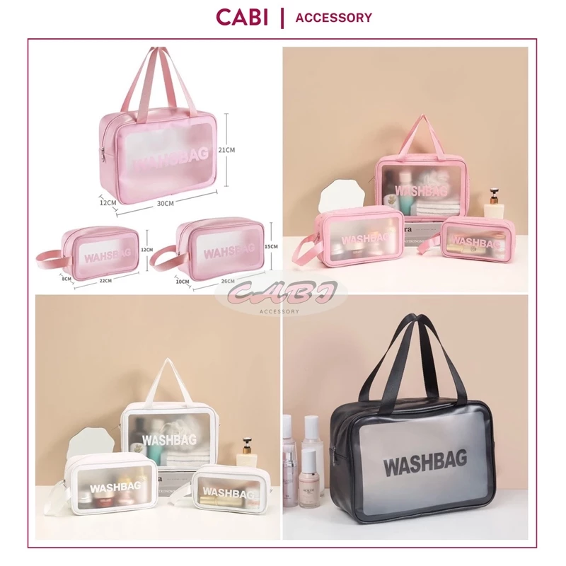 CB90 Túi Đựng Mỹ Phẩm Nhiều Màu WASHBAG, Đựng Đồ Trang Điểm Đi Du Lịch Tiện Lợi
