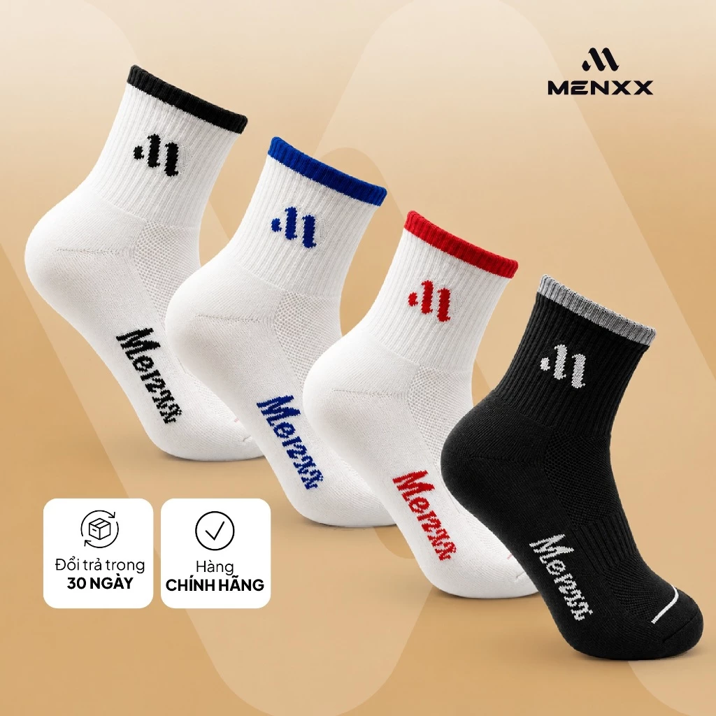 Set 5 Đôi Tất Cổ Trung Cotton Co Giãn 4 Chiều Thấm Hút Mồ Hôi Chống Hôi Chân Nam Nữ Freesize