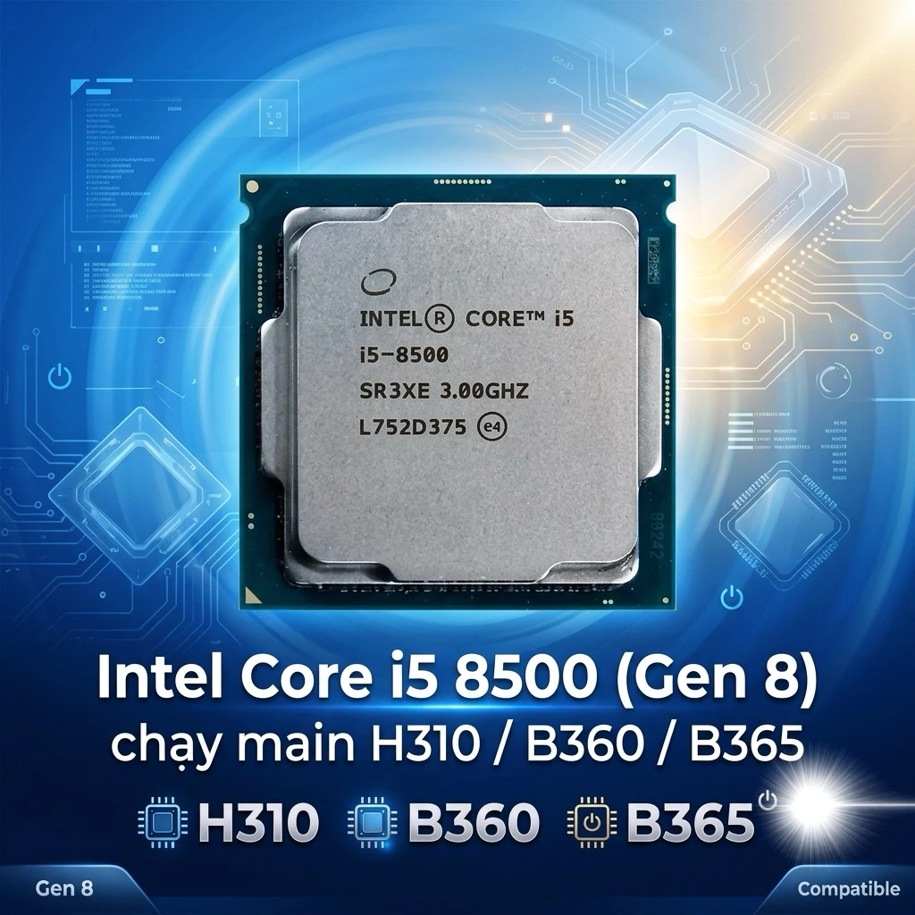 Core i5 8500 (Gen 8) chạy h310/B360 (Bảo hành 03 tháng)