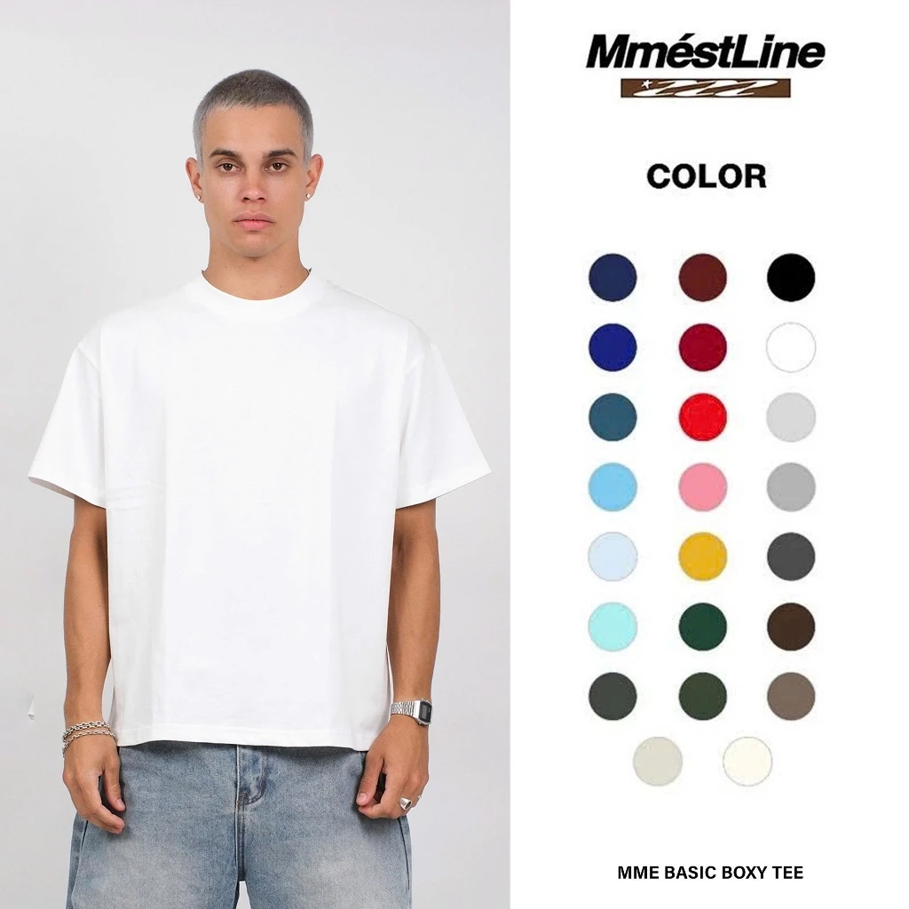 Áo thun trơn MMESTLINE Basic form Boxy vải premium Cotton