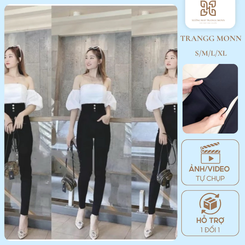 Quần Legging Nữ Lưng Cao Bản To Ôm Dáng, Chất Umi Hàn Mềm Mát Thoải Mái Co Dãn Tốt Hack Dáng Tôn Eo Nâng Mông