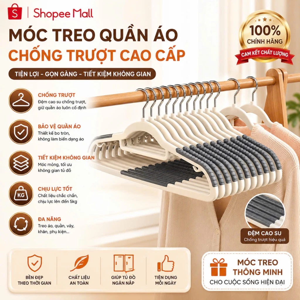 [ Hỏa Tốc ] Móc treo quần áo VINFASS chống trượt xoay 360 đa năng chất liệu nhựa cao cấp bền bỉ
