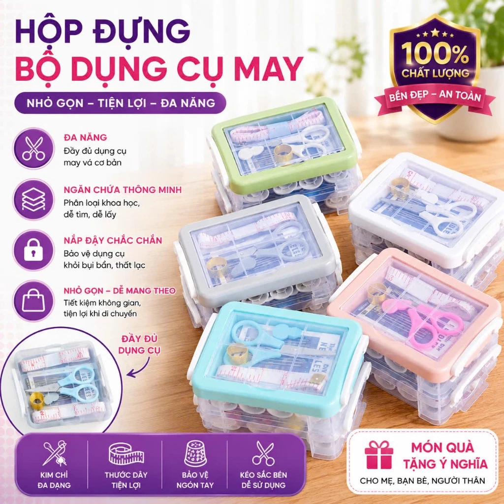 Bộ Kim Chỉ May Vá Đa Năng Tiện Lợi Cho Mọi Gia Đình [ HÀNG TỐT ]