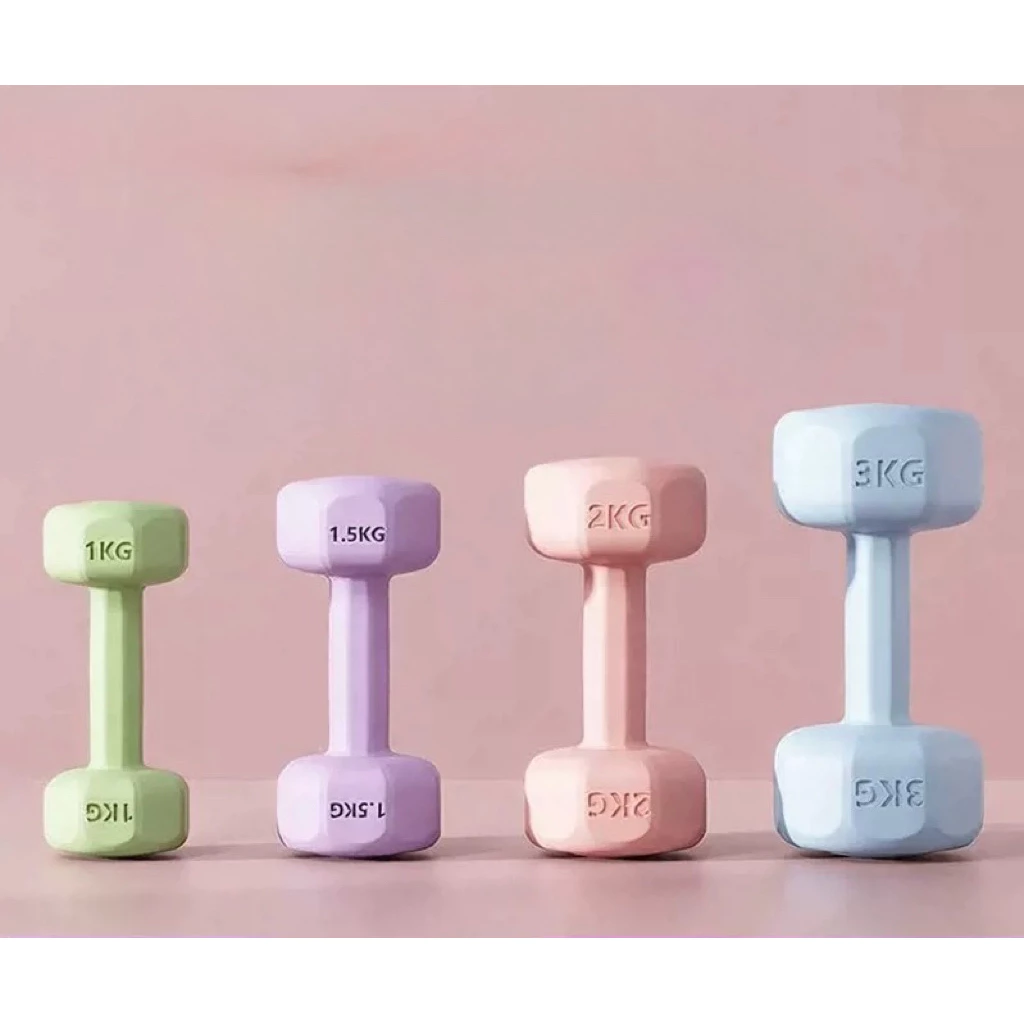 Tạ tay nhựa 7kg/8kg/1kg/1.5kg/2kg/3kg/4kg/5kg/6kg hoàn chỉnh (1 chiếc)