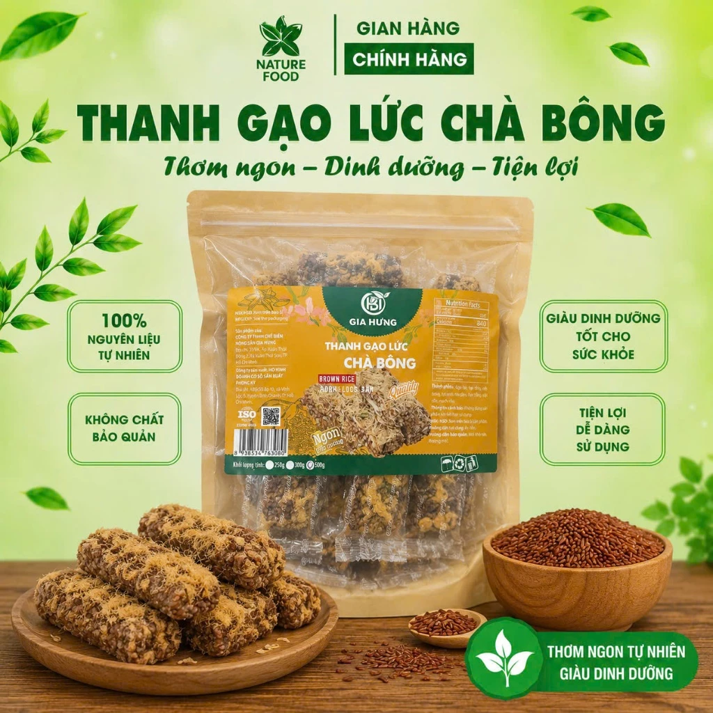 THANH GẠO LỨT CHÀ BÔNG MIX HẠT DINH DƯỠNG Phân Phối Bởi NATURE FOOD (có hồ sơ công bố và kiểm nghiệm sản phẩm)