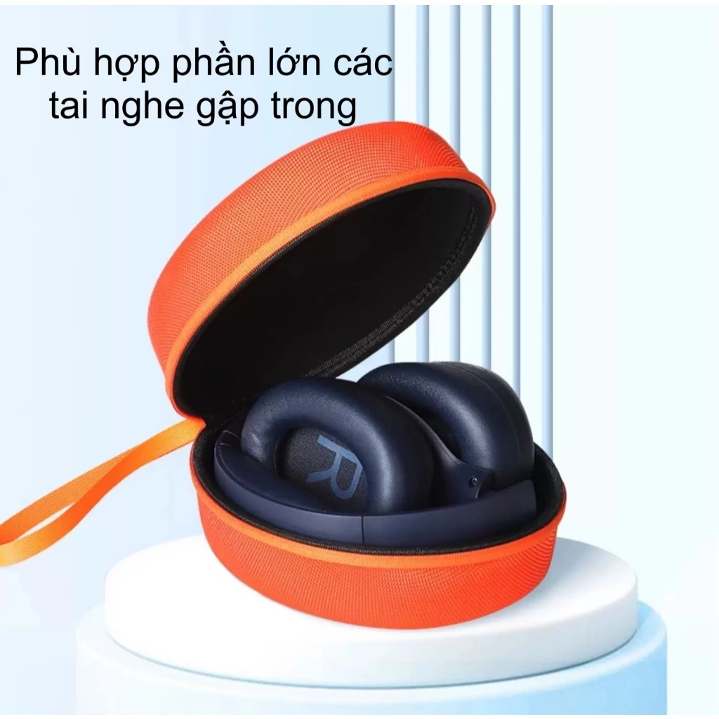 Túi đựng tai nghe chụp tai chống sốc dày cho Edifer, Beats, Lenovo, QCY kiểu dáng tai gấp gọn CT-9