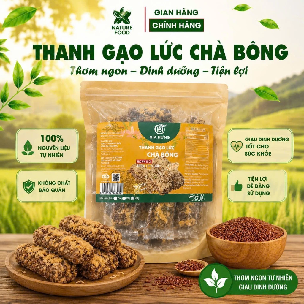 THANH GẠO LỨT CHÀ BÔNG RONG BIỂN MIX HẠT DINH DƯỠNG Phân Phối Bởi NATURE FOOD (có hồ sơ công bố và kiểm nghiệm sản phẩm)
