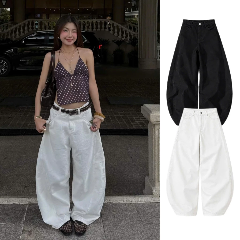 AB HOUSE - Quần Kaki jeans ống cong form rộng MOREN thời trang nam nữ