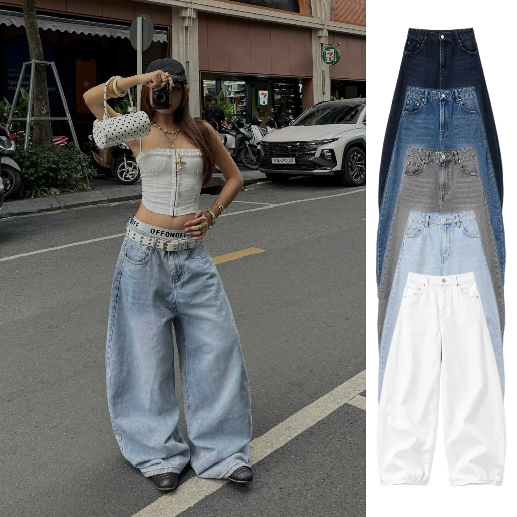 AB HOUSE X EVA  - Quần jeans ống Rộng GRIND thời trang nam nữ