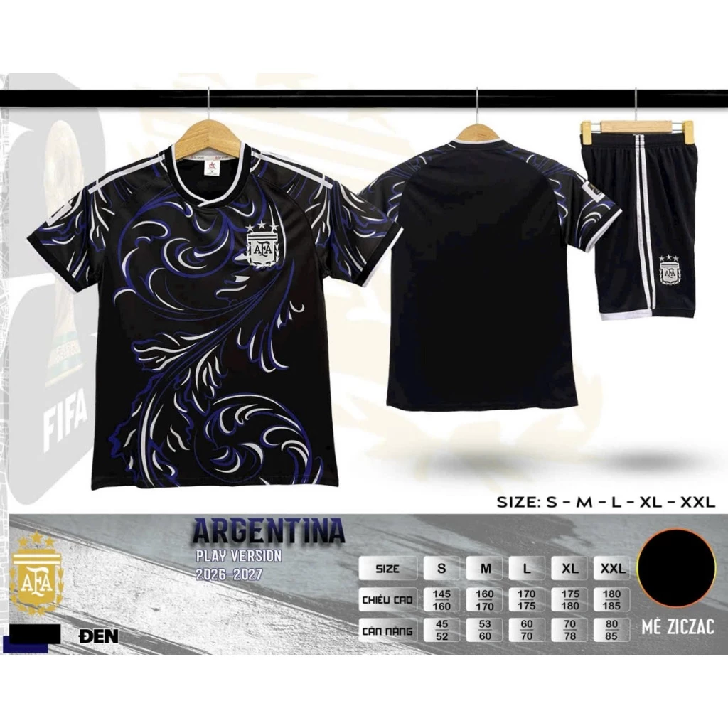 Bộ quần áo đá banh đội tuyển ARG Acgentina