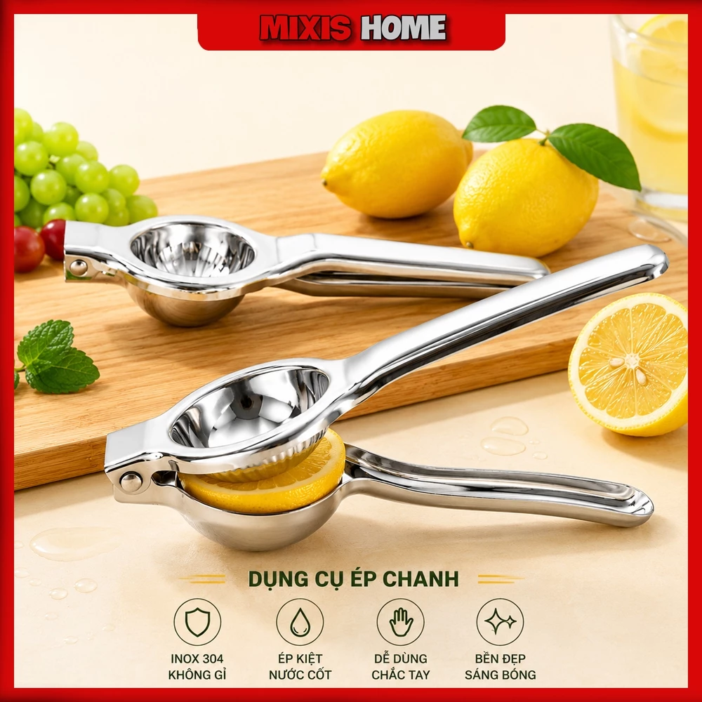 Dụng Cụ Vắt Chanh Inox Đa Năng Ép Lấy Nước Cốt Chanh Không Gỉ Tiện Dụng Cho Nhà Bếp - GD336