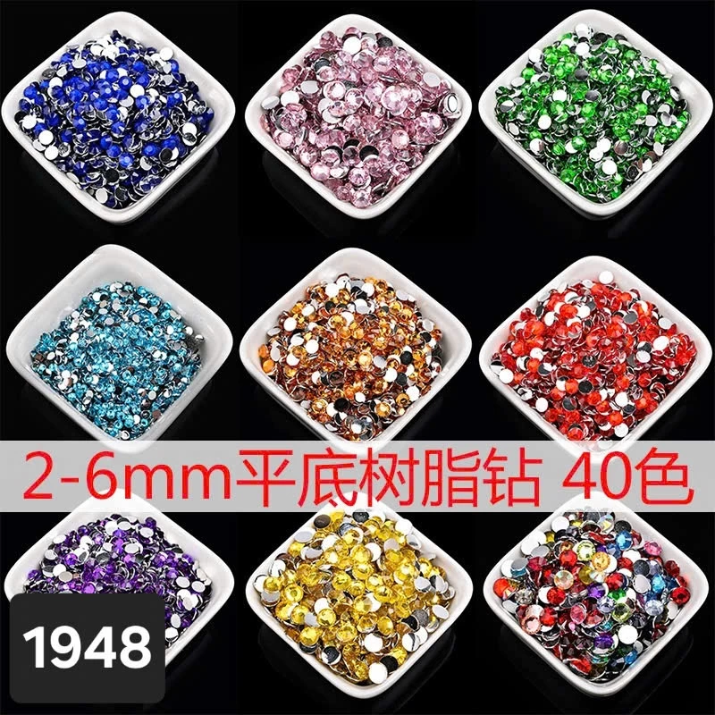 (link 1)Hạt nhựa dán đáy bằng nhiều size, Nhiều màu, Nguyên liệu diy