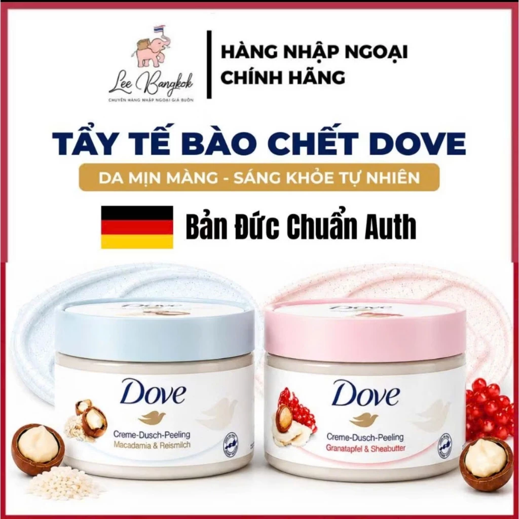 Tẩy Da Chết Toàn Thân Dove Exfoliating Body Polish 225g; giúp massage da, thư giãn