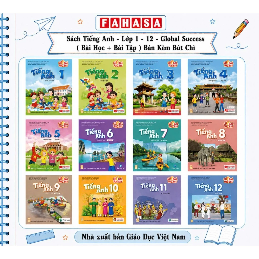 Sách Giáo Khoa Tiếng Anh - Global Success Từ Lớp 1 - 12 ( Bài Học + Bài Tập) Bán Kèm Bút Chì