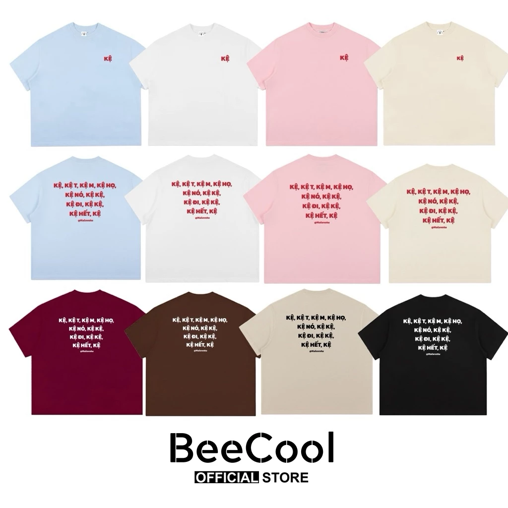 [FUNNY QUOTE BOXY] Áo thun Boxy Unisex Nam nữ Brand in chữ KỆ chất Cotton Premium 250gsm