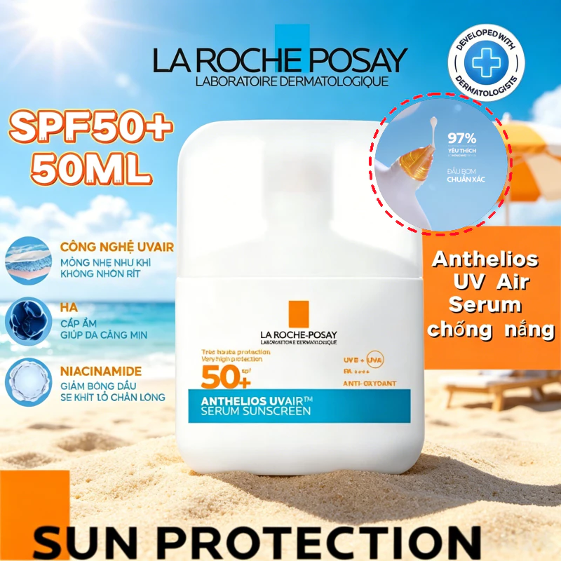 Serum Chống Nắng Kiềm Dầu La Roche-Posay Anthelios UVAIR SPF50 PA++++ 50ml