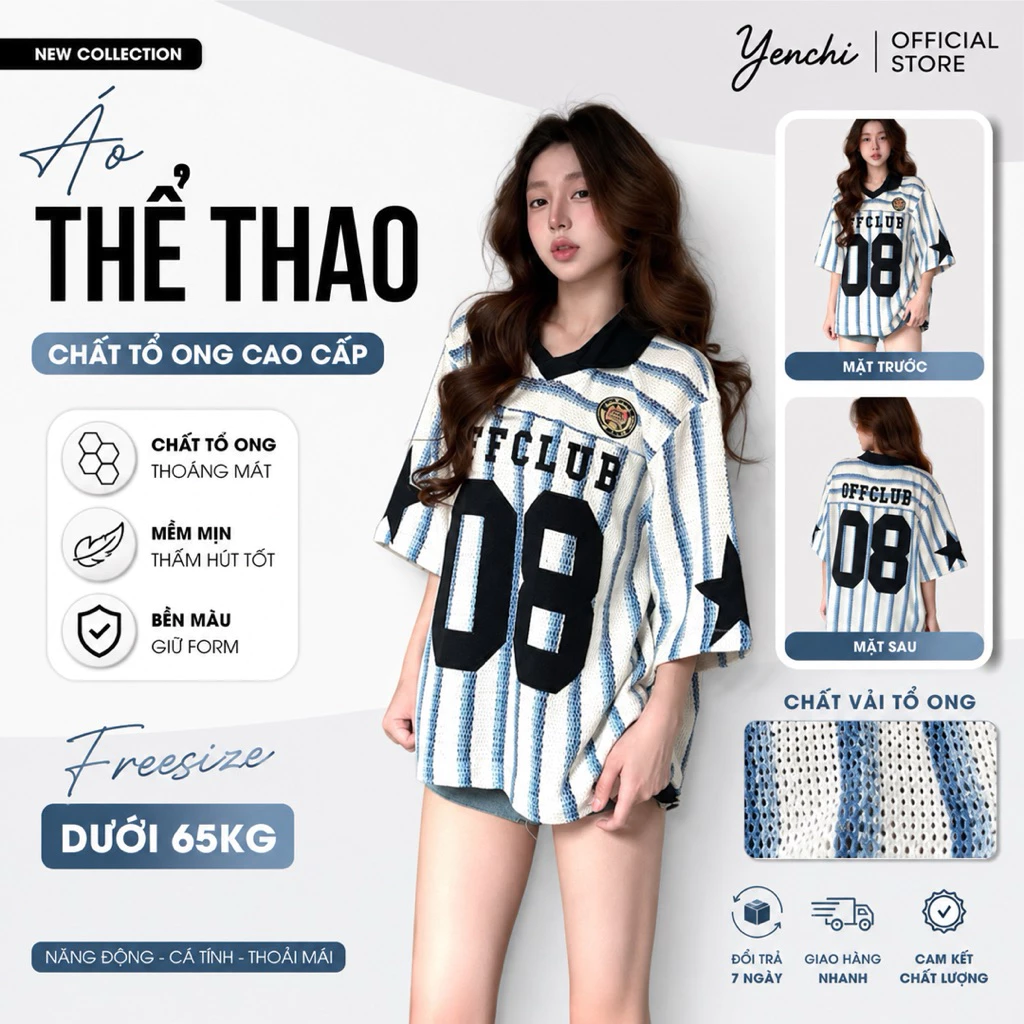 Áo Len Tổ Ong Cổ Tim 08 Dáng Rộng, Áo Thun Tay Lỡ Oversize Phong Cách Thể Thao Jersey Hàn Quốc Unisex Dưới 65kg