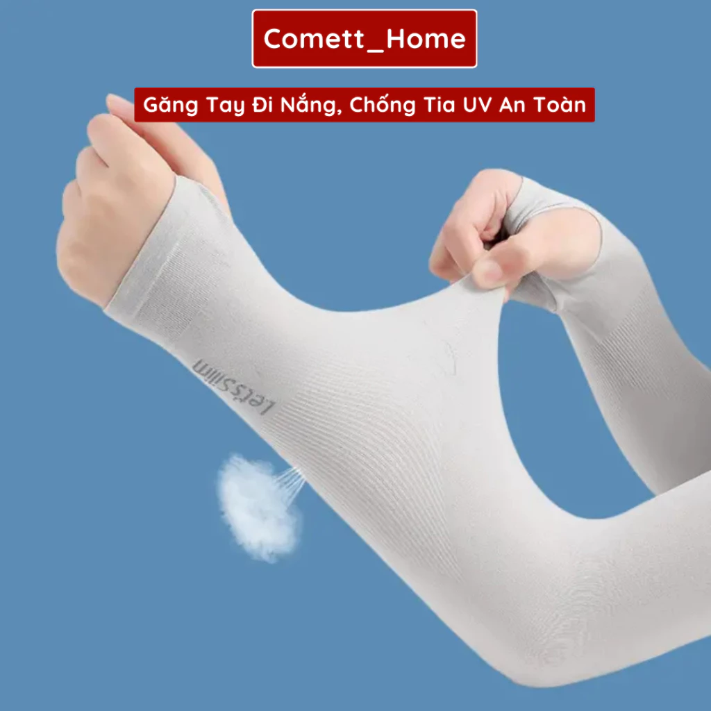 Găng Tay Chống Nắng Nam Nữ Xỏ Ngón Chống Tia UV Chất Liệu Thoáng Mát Thấm Hút Mồ Hôi