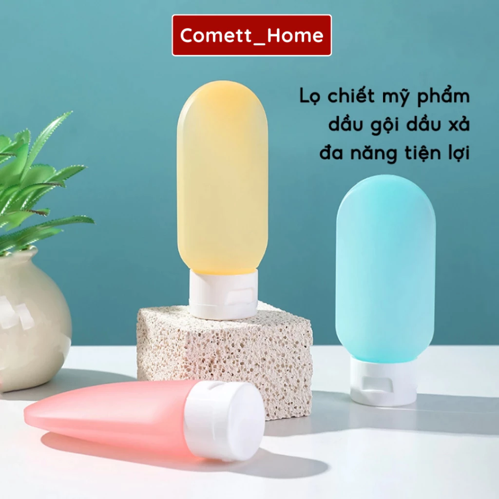 Bộ 3 Lọ Chiết Mỹ Phẩm Dầu Gội Dầu Xả COMET - Tuýp Chai Chiết Sữa Tắm Dầu Xả Du Lịch Dã Ngoại