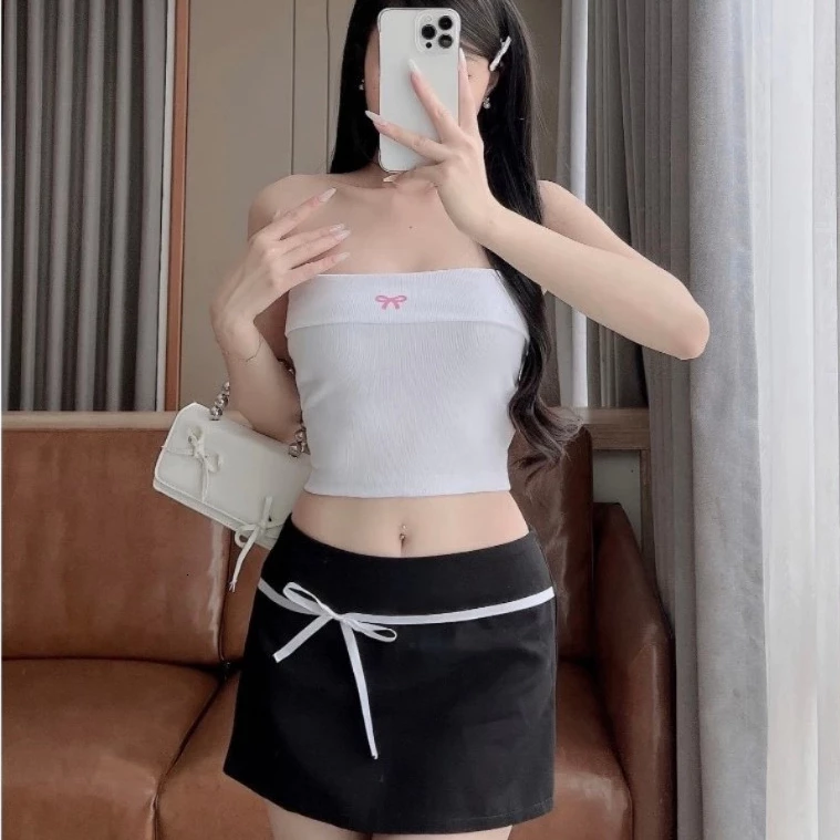 Áo Croptop, Áo Ống, Áo Quây Tube Nơ Ngực Xinh Xắn Chất Thun Mịn Co Giãn Nữ hot 2026