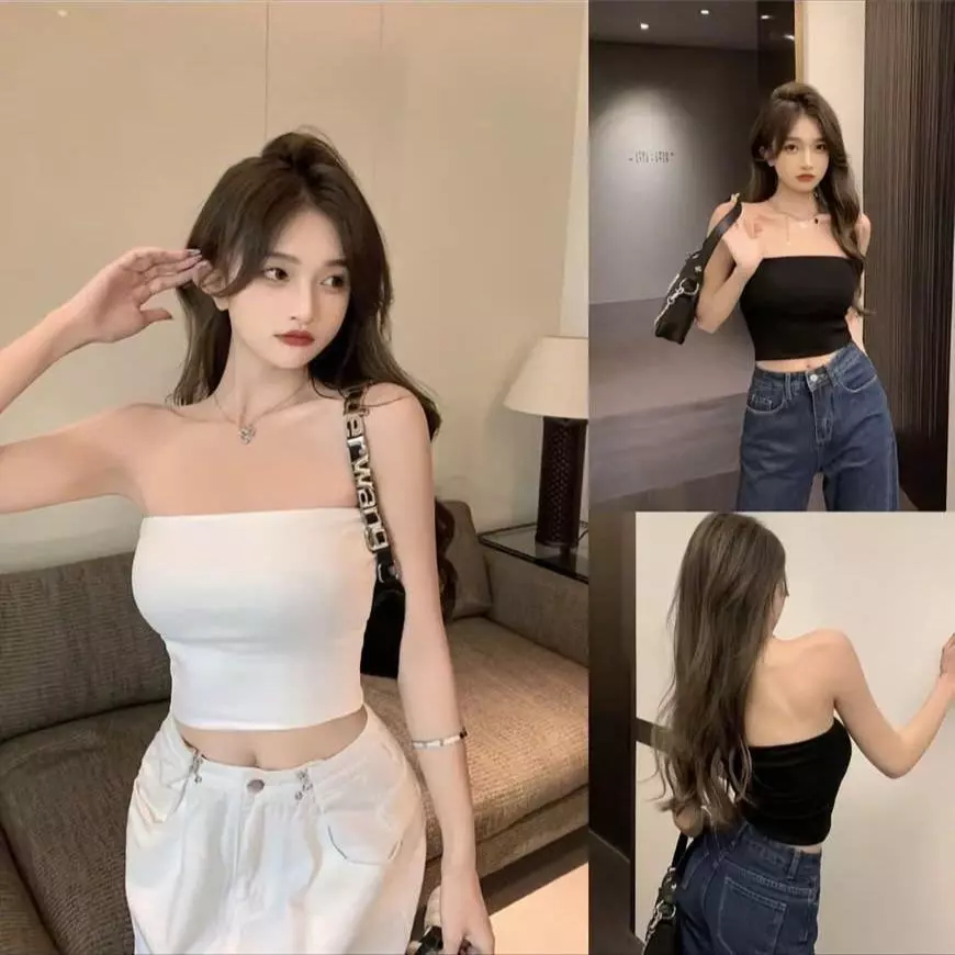 Áo ỐNG TUBE TOP TRƠN chất thun borip lụa DD34, Áo thun quây nữ ôm body nhiều màu - HIBONG hot 2026
