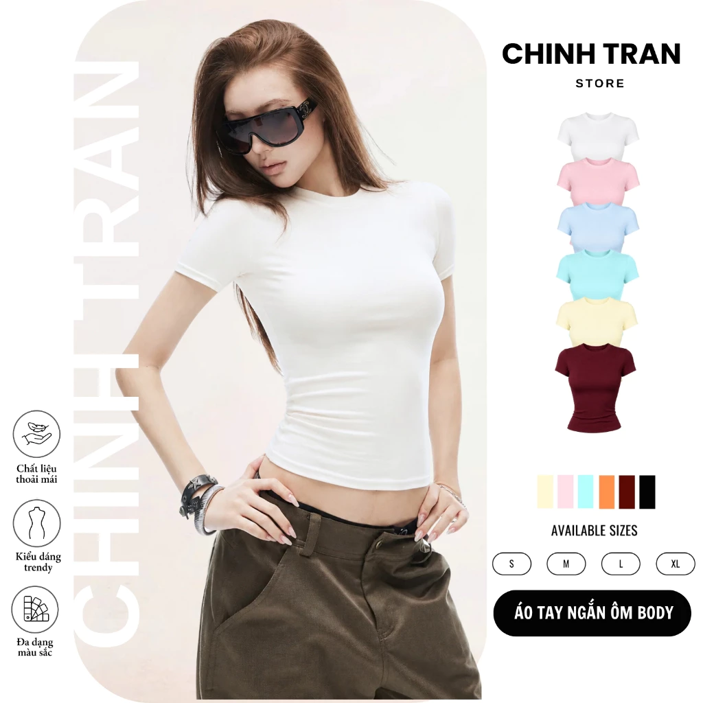[THẮT EO] Áo Thun Ôm Body Cotton Mịn Co Giãn- Chinh Trần Store