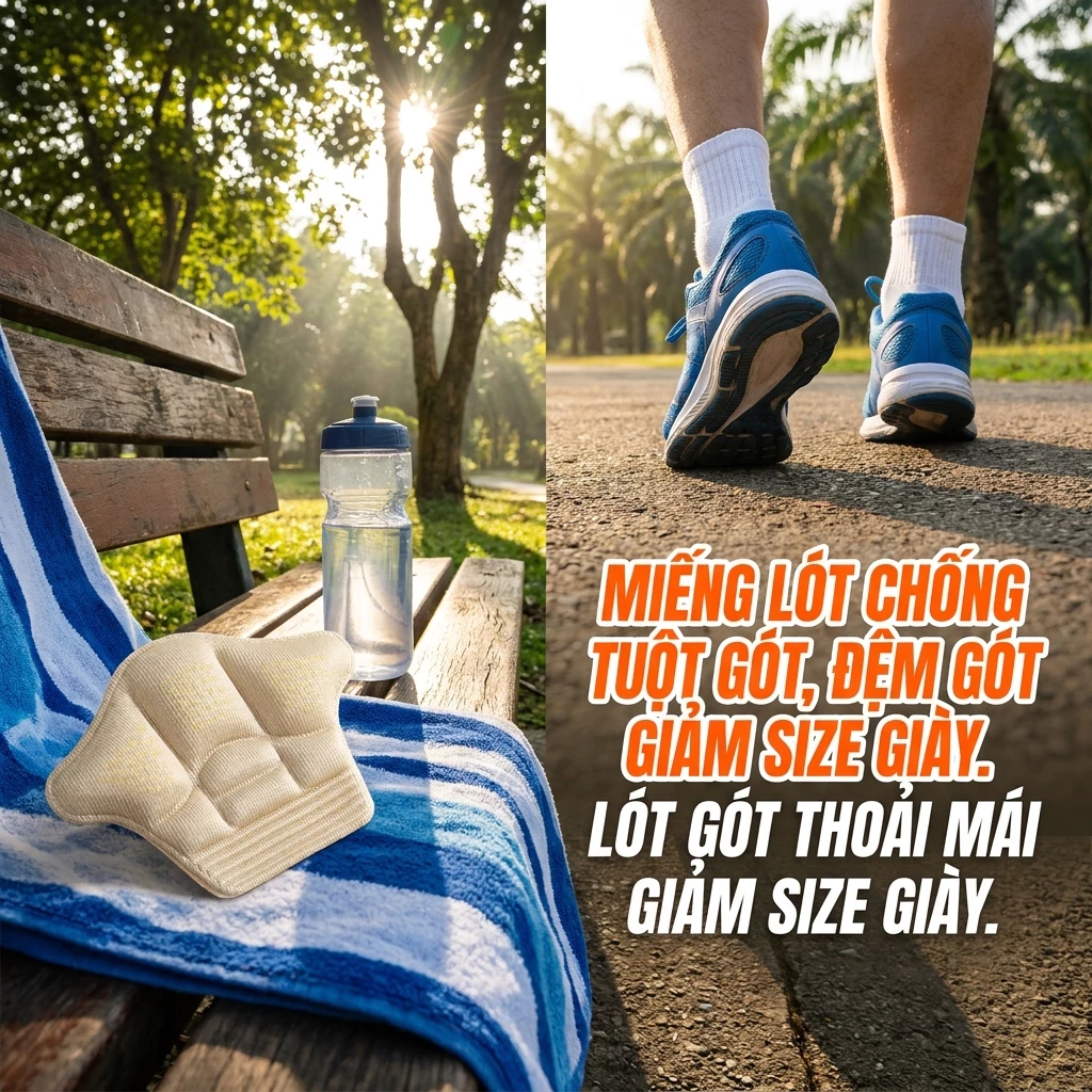 Đệm Gót Giày Giảm Size Miếng Lót Chống Rộng Giày Phù Hợp Nhiều Loại Giày